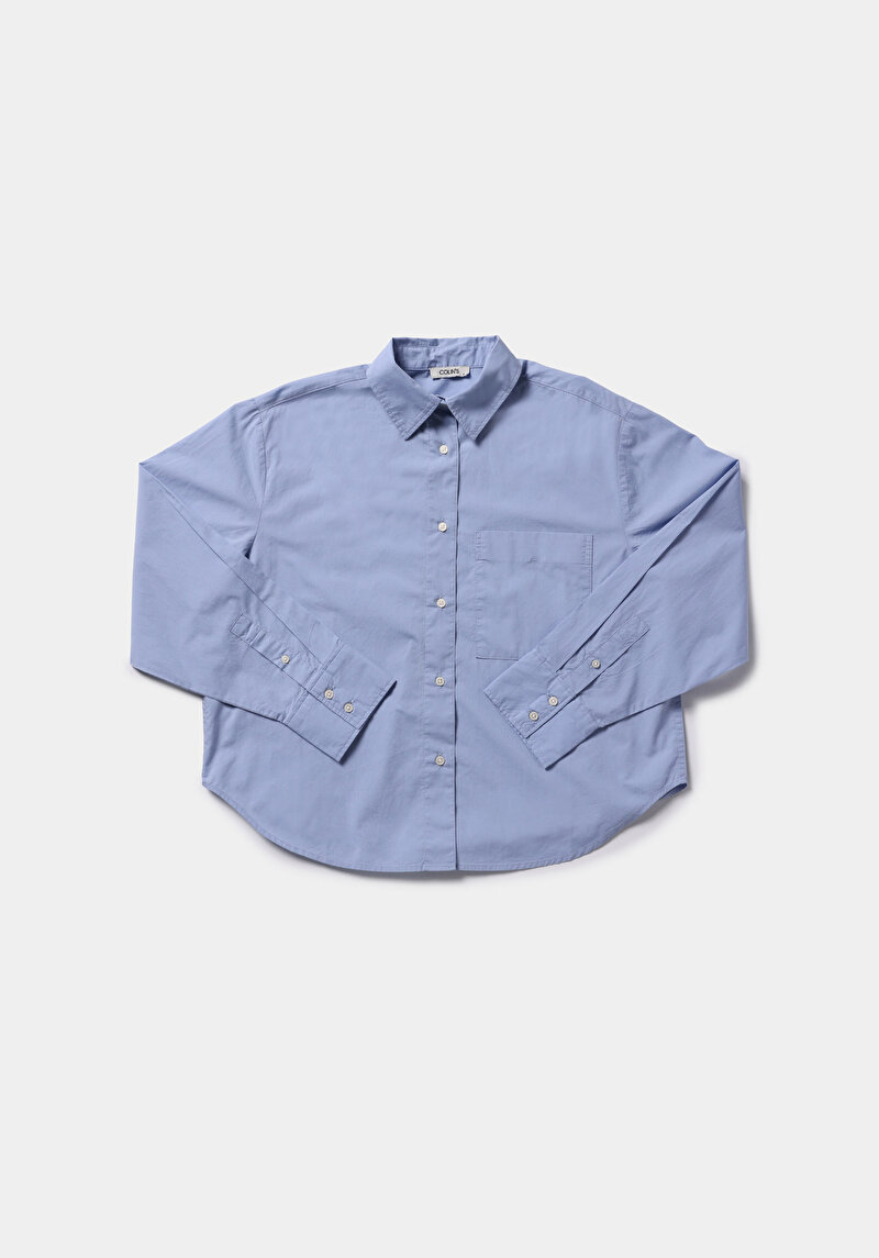 Показати інформацію про Сорочка З Довгим Рукавом Жіноча Блакитна