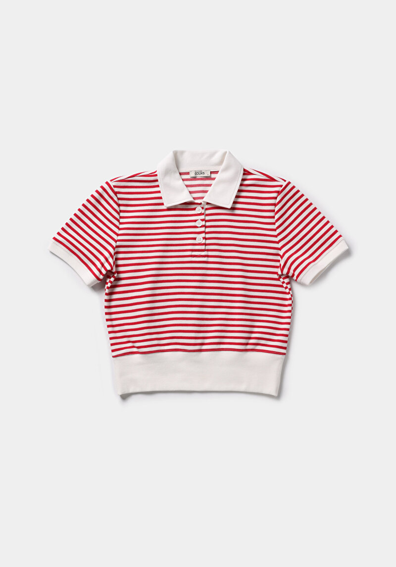 Зображення Теніска Поло З Коротким Рукавом Жіноча Червона