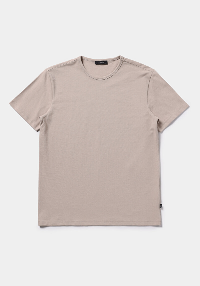 Зображення Футболка З Коротким Рукавом Чоловіча Бежева