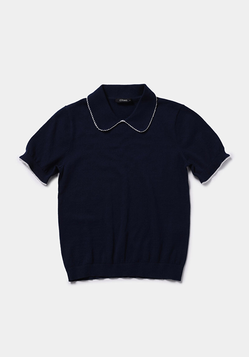 Показати інформацію про Светр Із Коротким Рукавом Жіночий Синій