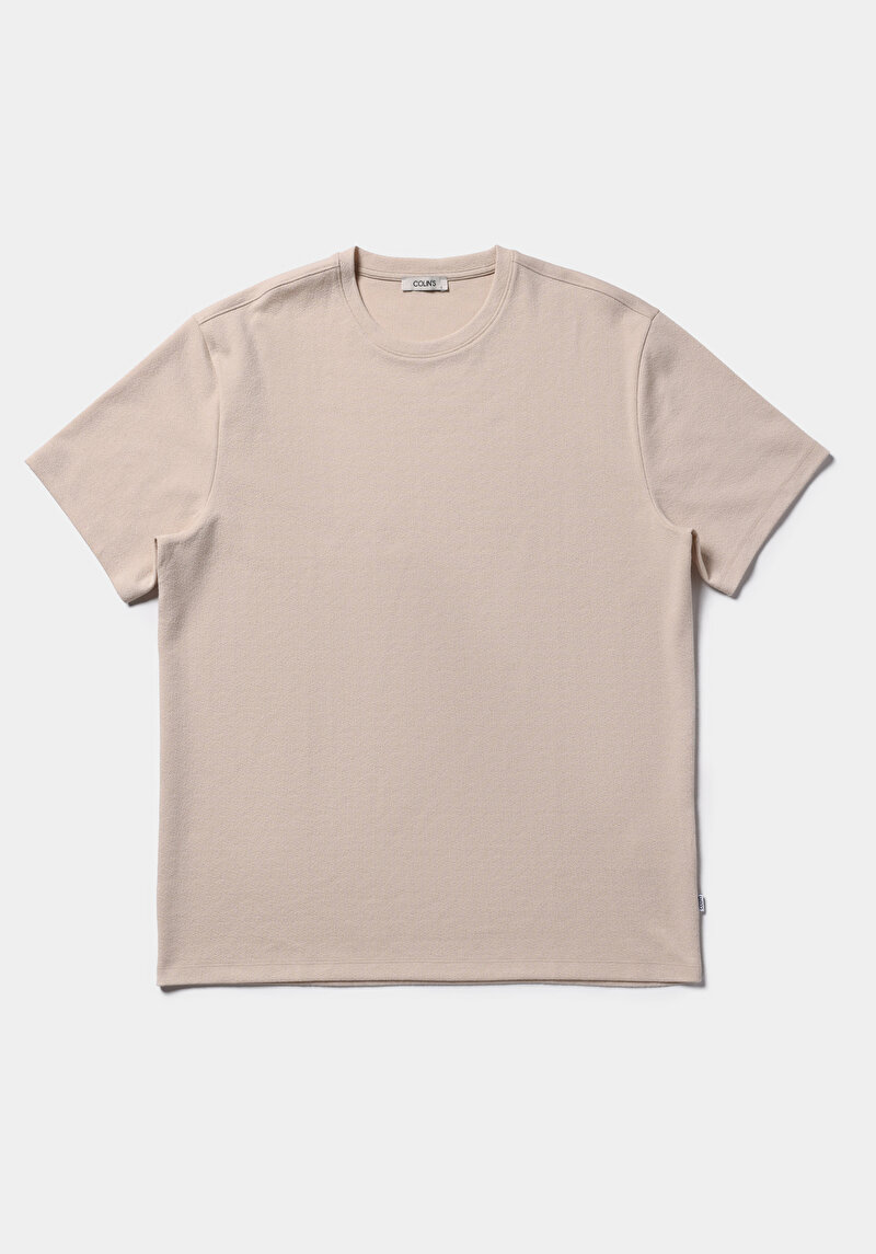 Показати інформацію про Футболка З Коротким Рукавом Чоловіча Бежева