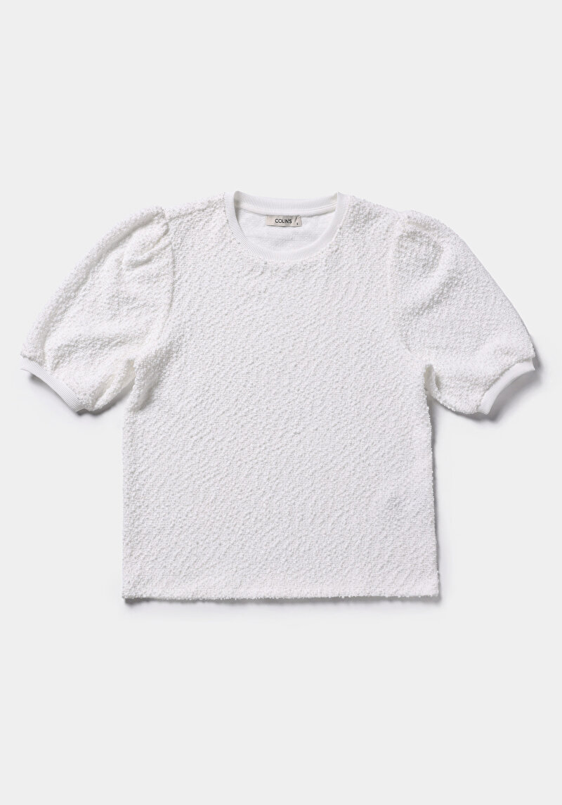 Зображення Светр Із Коротким Рукавом Жіночий Білий