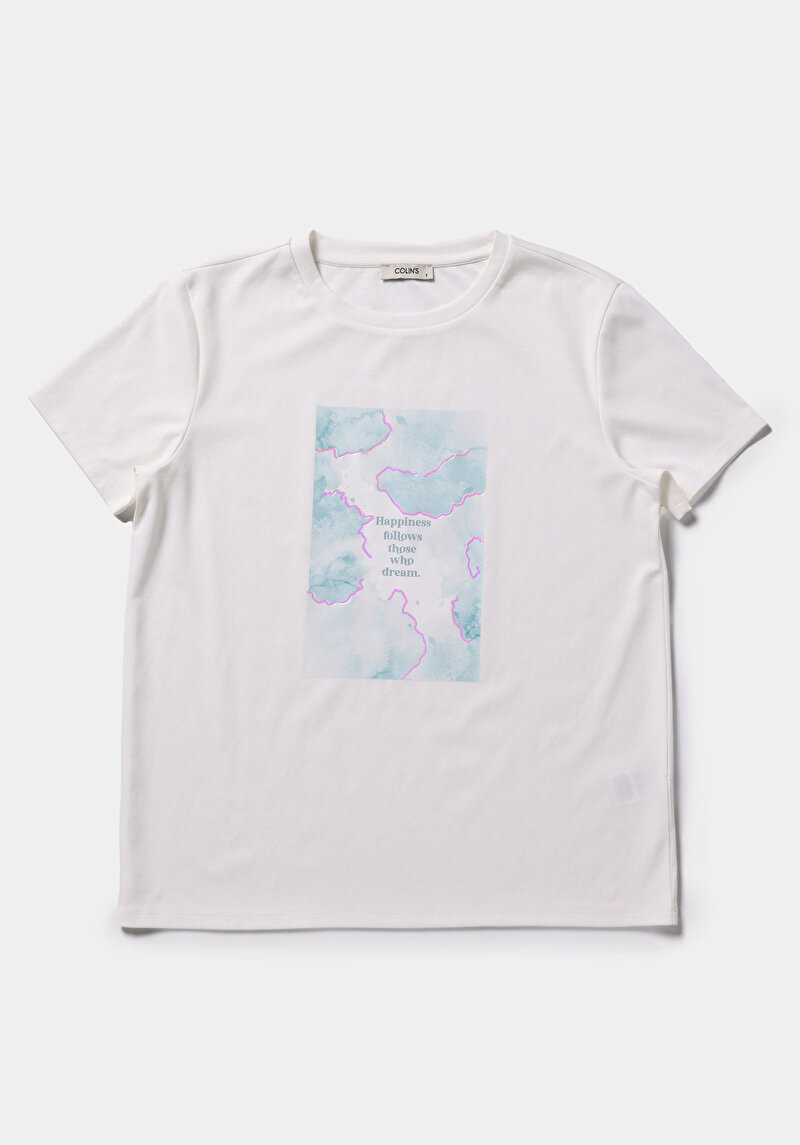 Зображення Футболка З Коротким Рукавом Жіноча Біла