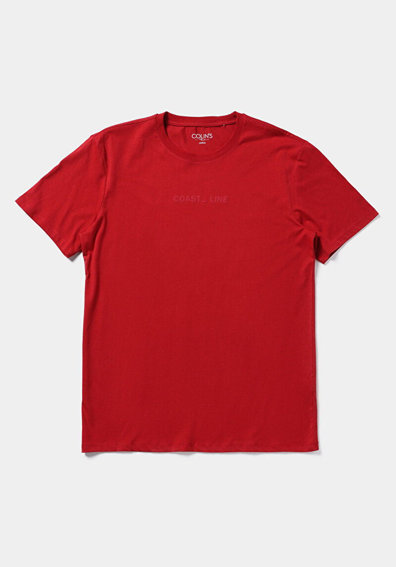 Показати інформацію про Футболка З Коротким Рукавом Чоловіча Червона