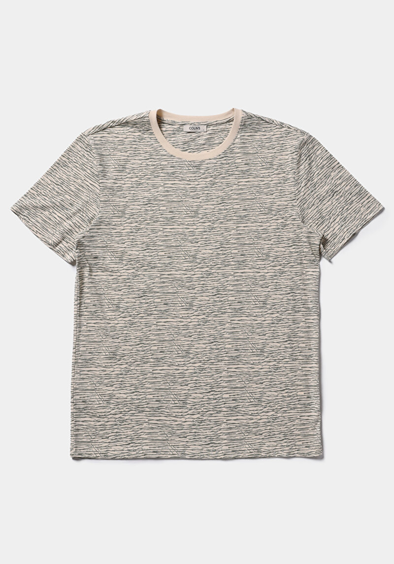 Зображення Футболка З Коротким Рукавом Чоловіча Бежева