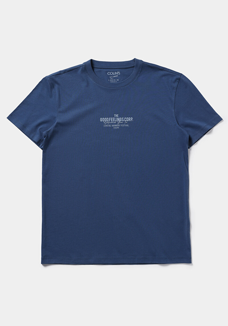 Зображення Футболка З Коротким Рукавом Чоловіча Блакитна