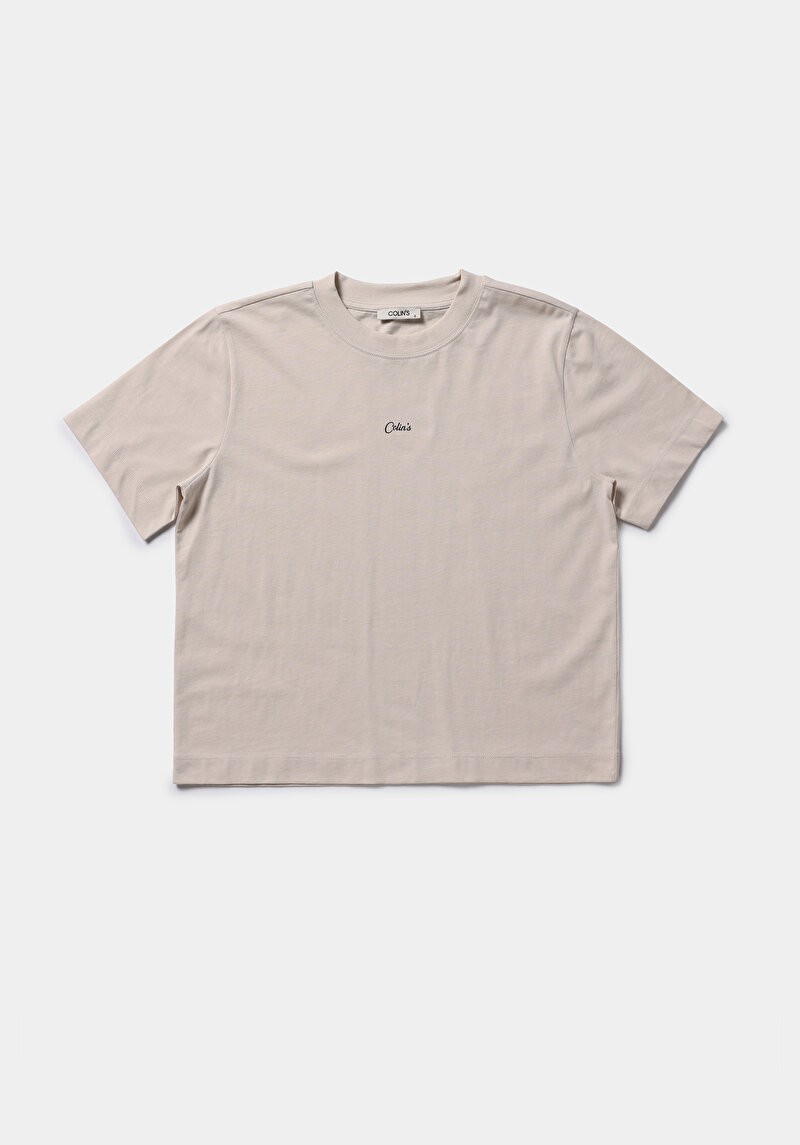 Зображення Футболка З Коротким Рукавом Жіноча Бежева  Cl1079348