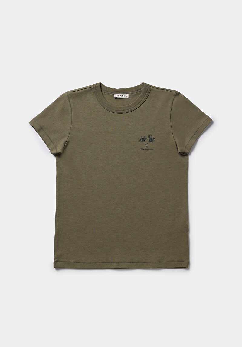 Зображення Футболка З Коротким Рукавом Жіноча Зелена  Cl1079772