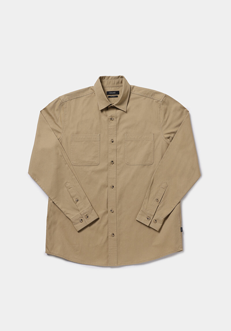 Зображення Сорочка З Довгим Рукавом Чоловіча Коричнева  Cl1078065