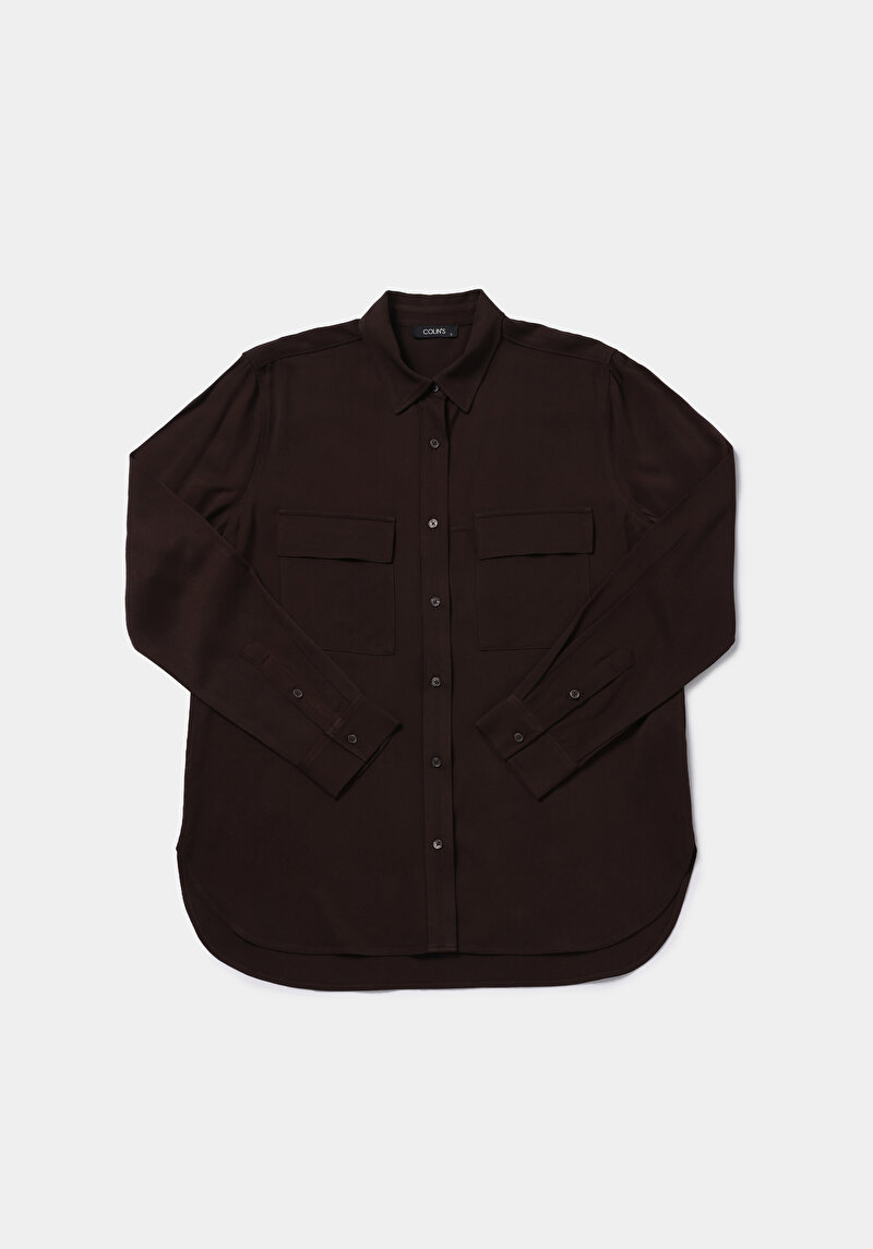 Зображення Сорочка З Довгим Рукавом Жіноча Коричнева  Cl1078737