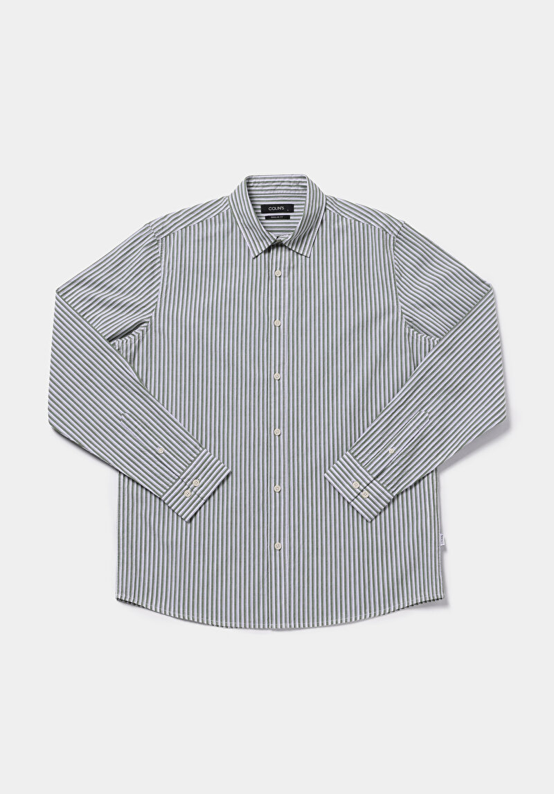 Показати інформацію про Сорочка З Довгим Рукавом Чоловіча Зелена  Cl1078078