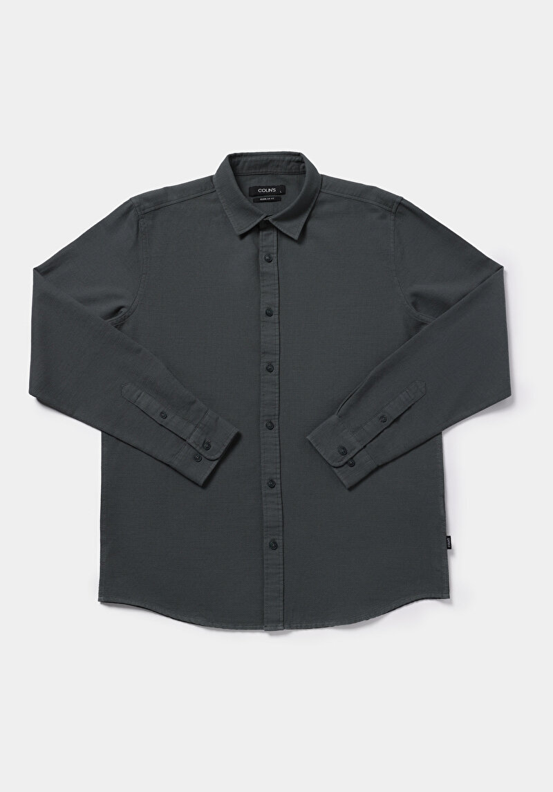 Показати інформацію про Сорочка З Довгим Рукавом Чоловіча Зелена  Cl1078983