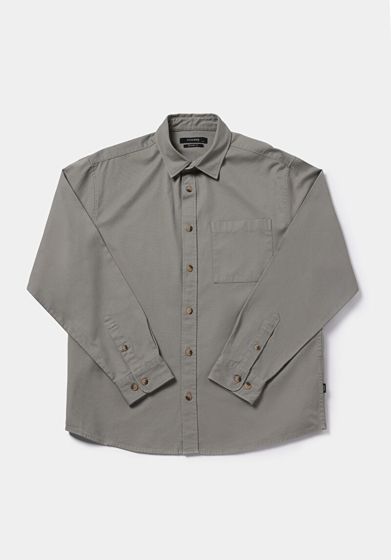 Показати інформацію про Сорочка З Довгим Рукавом Чоловіча Зелена  Cl1079319