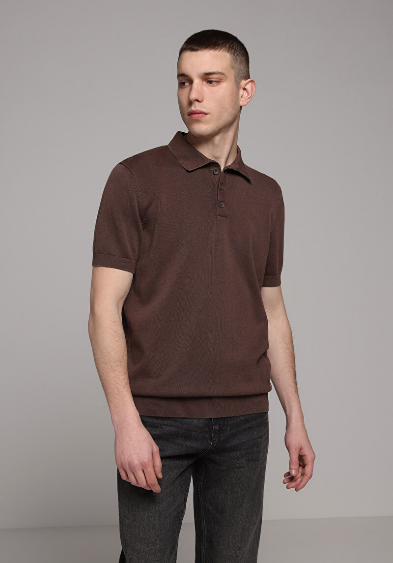 Зображення Светр Із Коротким Рукавом  Коричневий  Cl1077903