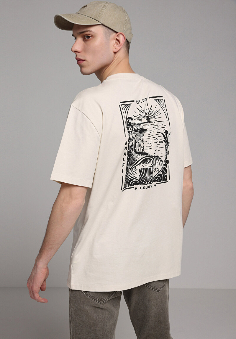 Зображення Футболка З Коротким Рукавом Чоловіча Бежева