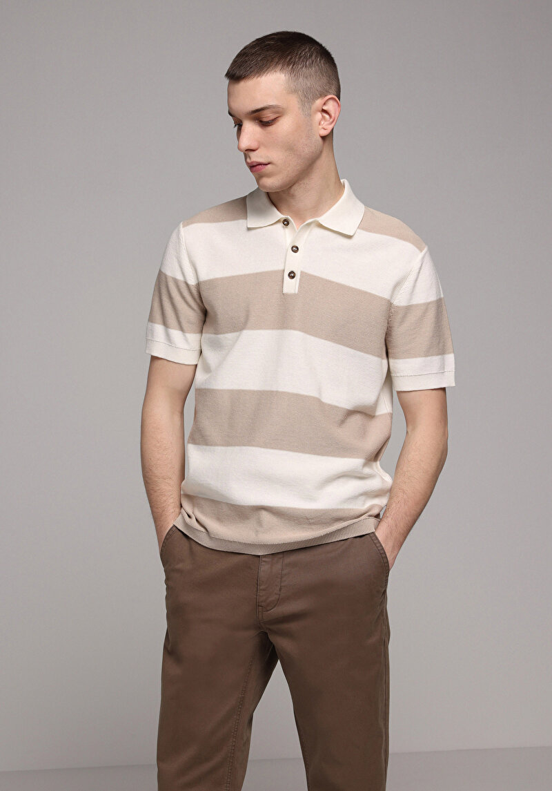 Зображення Светр Із Коротким Рукавом Бежевий