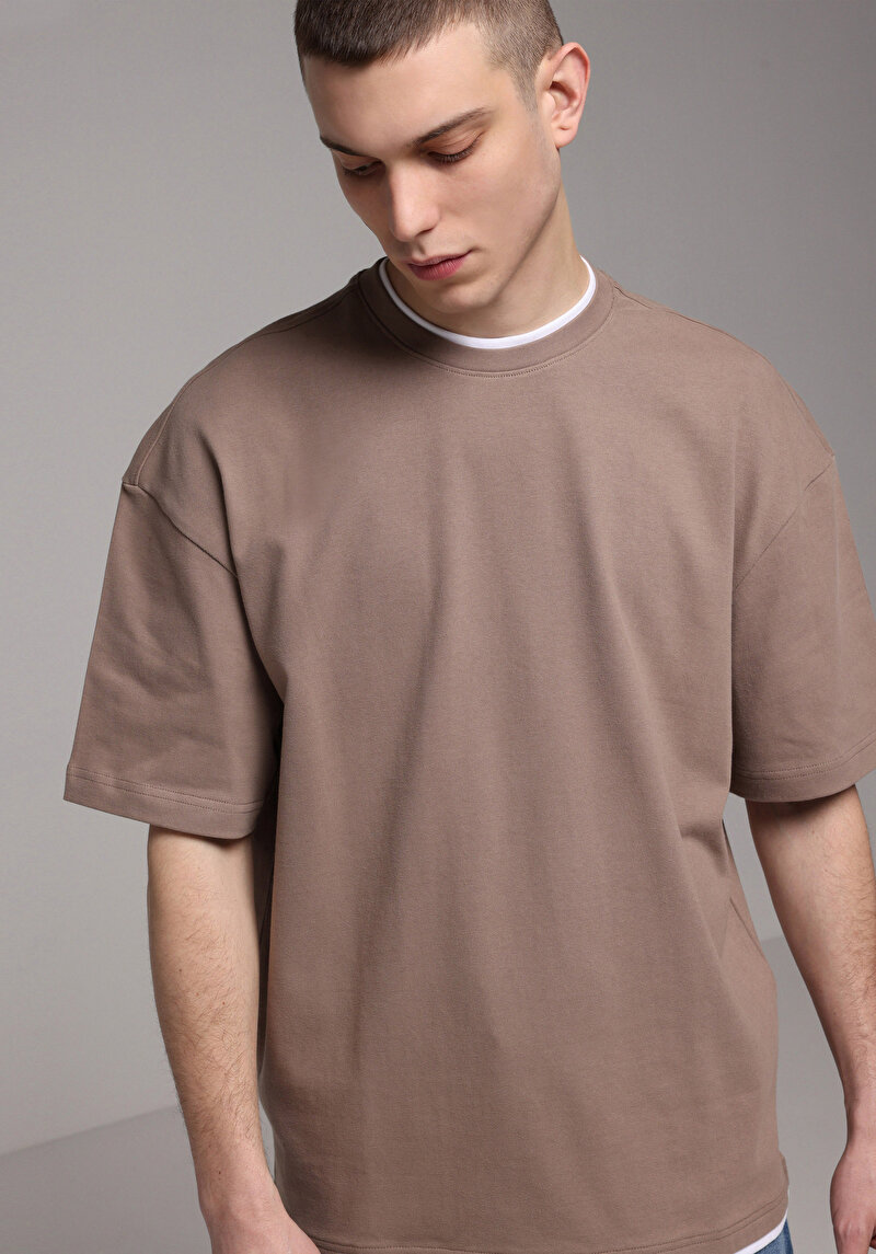 Зображення Футболка З Коротким Рукавом Чоловіча Коричнева