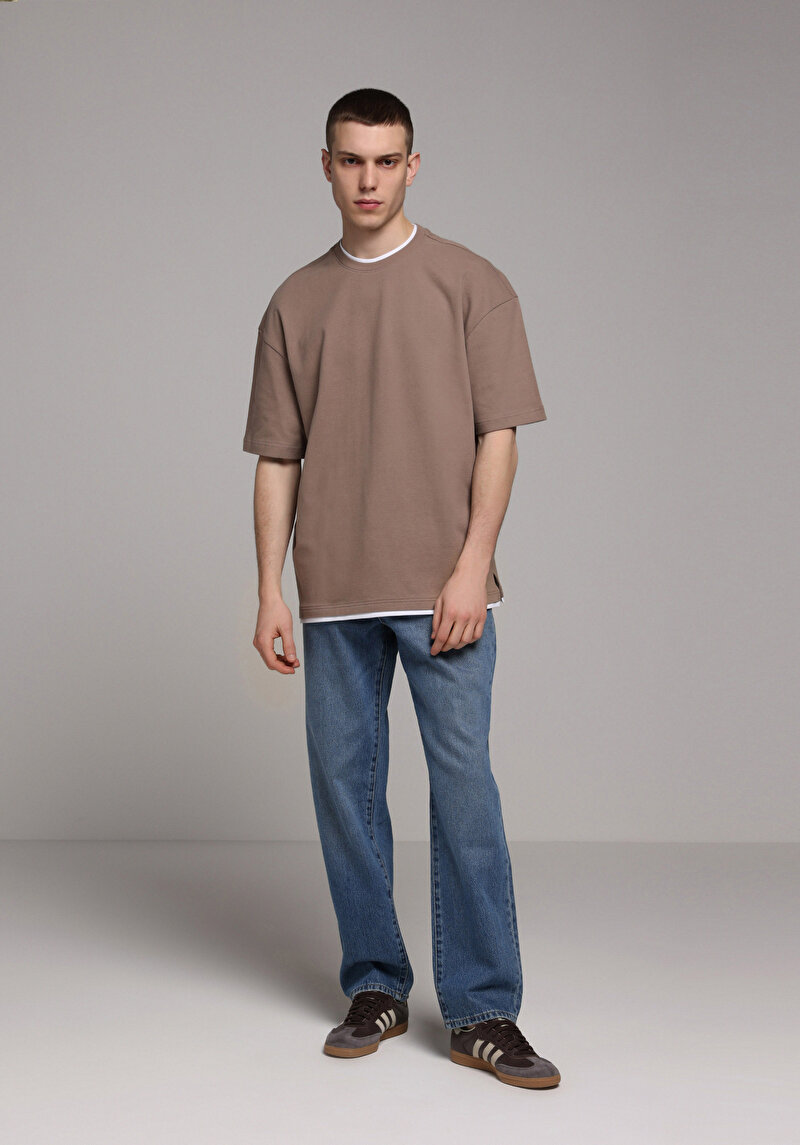 Показати інформацію про Футболка З Коротким Рукавом Чоловіча Коричнева