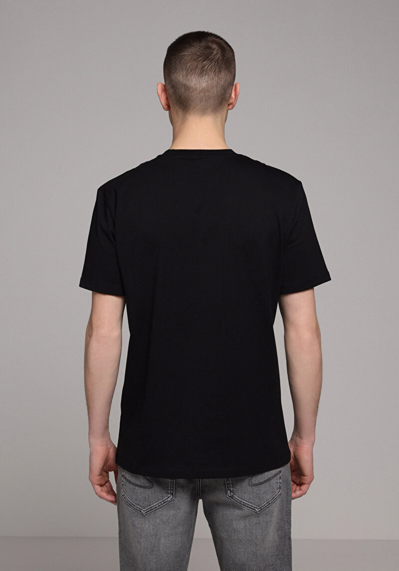 Показати інформацію про Футболка З Коротким Рукавом Чоловіча Чорна