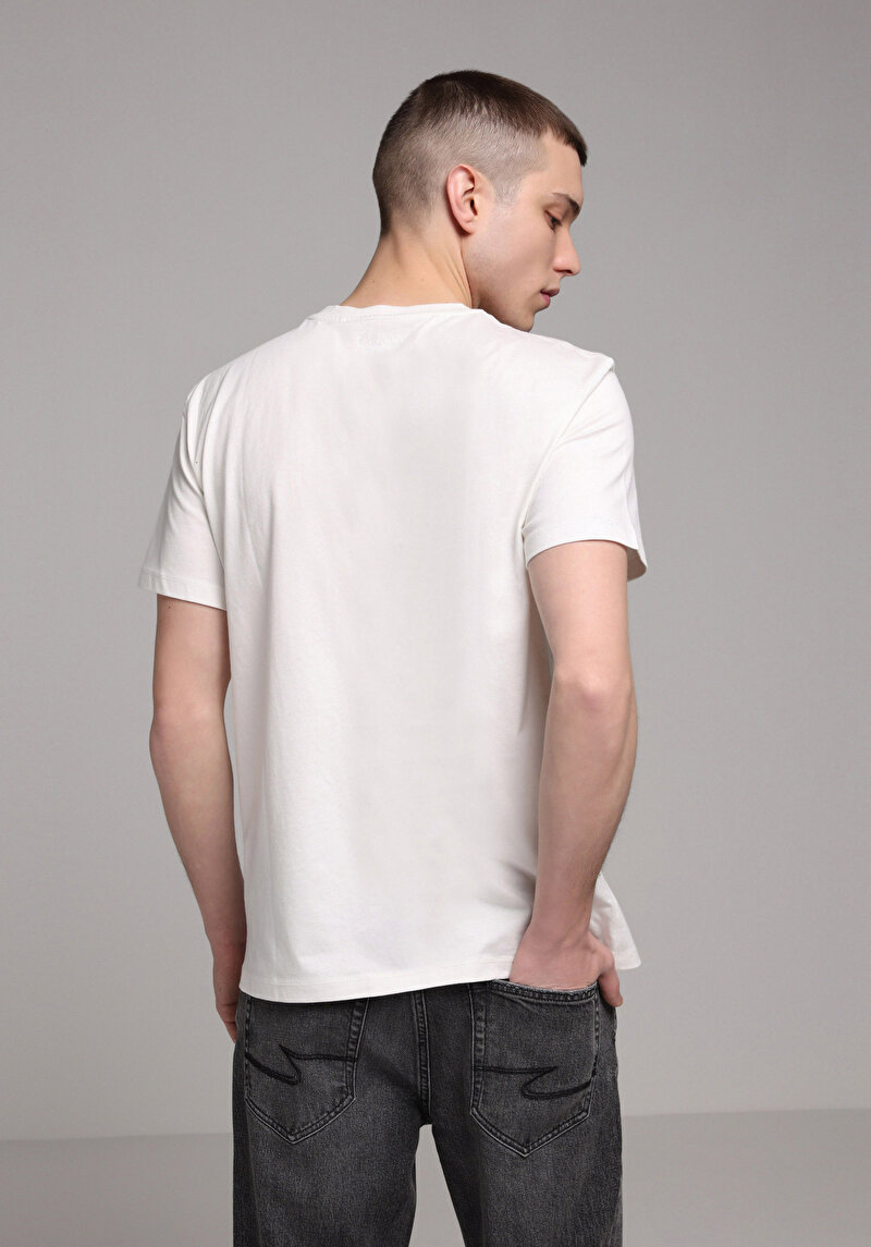 Показати інформацію про Футболка З Коротким Рукавом Чоловіча Біла