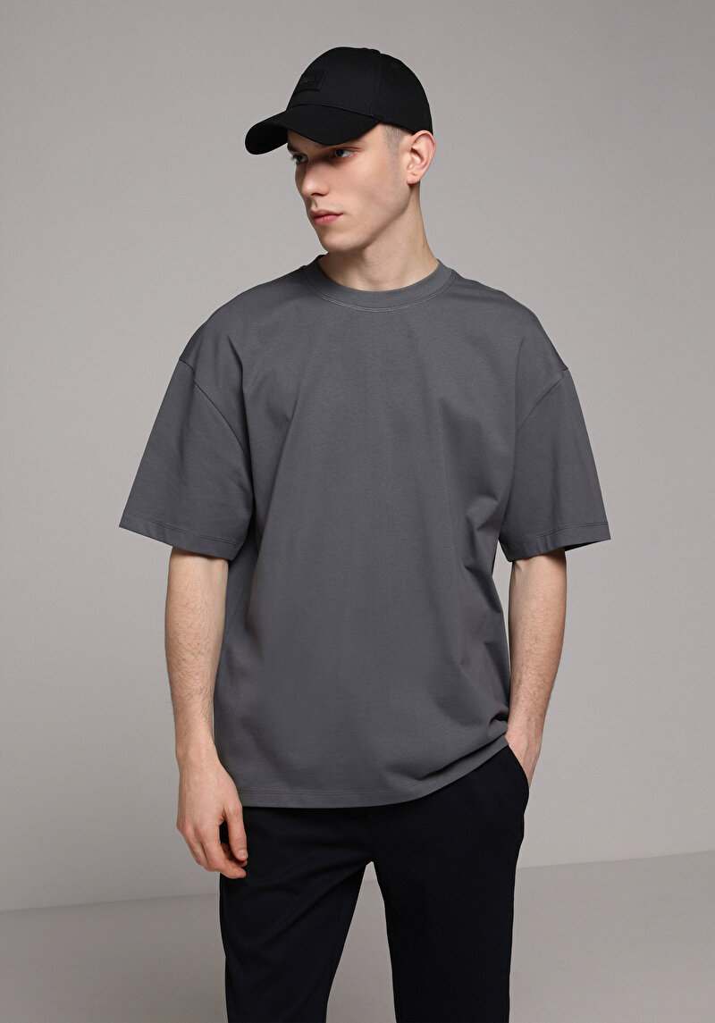 Зображення Футболка З Коротким Рукавом Чоловіча Сіра