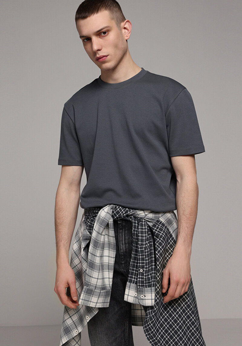 Зображення Футболка З Коротким Рукавом Чоловіча Сіра