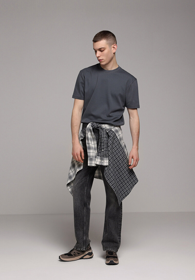 Показати інформацію про Футболка З Коротким Рукавом Чоловіча Сіра