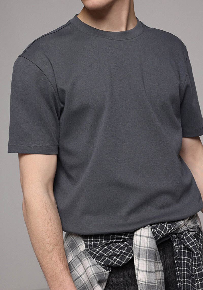 Показати інформацію про Футболка З Коротким Рукавом Чоловіча Сіра