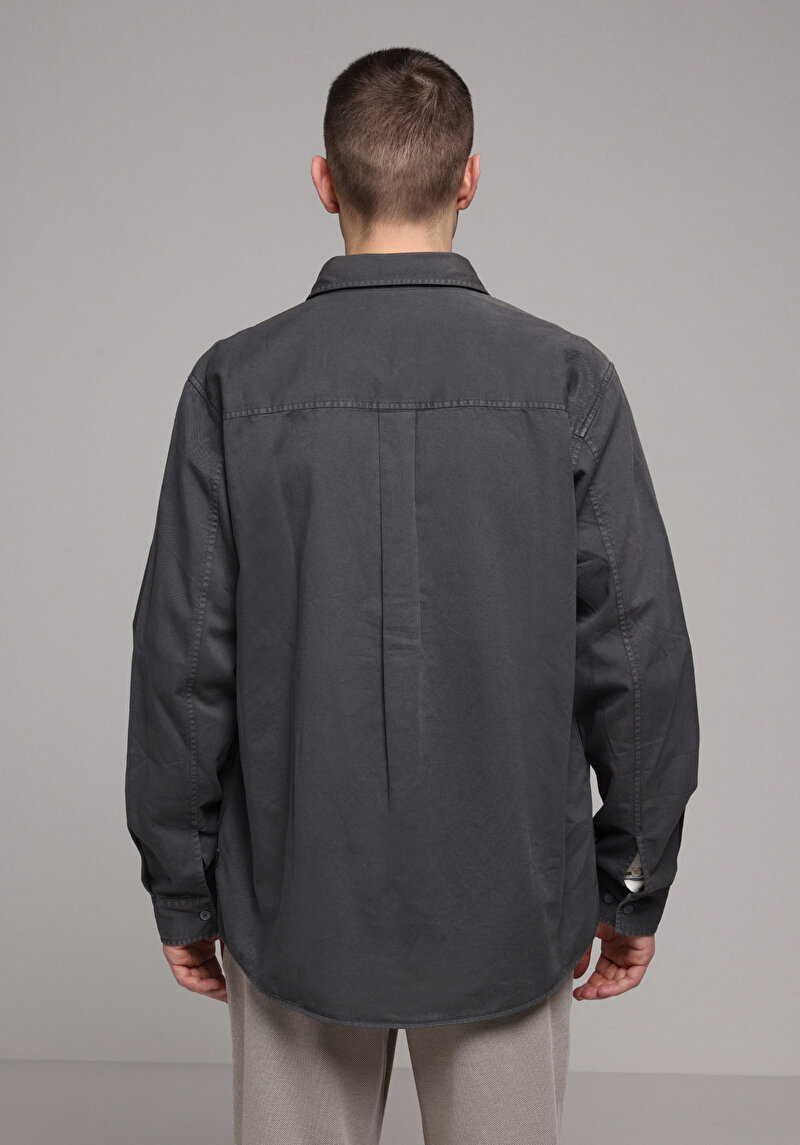 Показати інформацію про Сорочка З Довгим Рукавом Чоловіча Сіра  Cl1076516