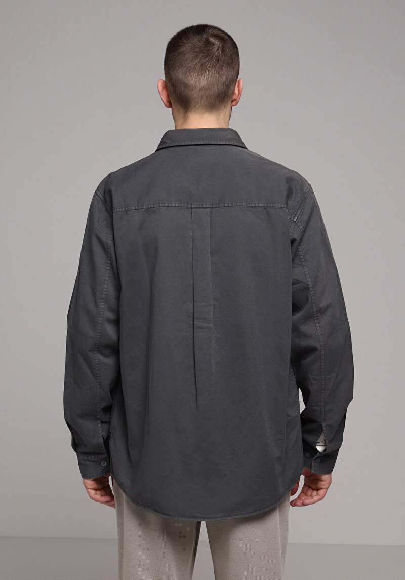 Зображення Сорочка З Довгим Рукавом Чоловіча Сіра Cl1076516