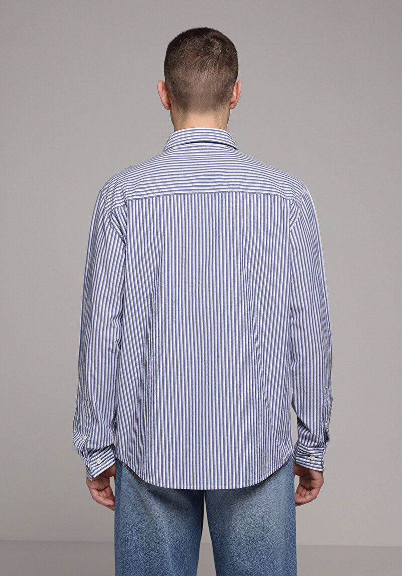 Показати інформацію про Сорочка З Довгим Рукавом Чоловіча Блакитна  Cl1078078