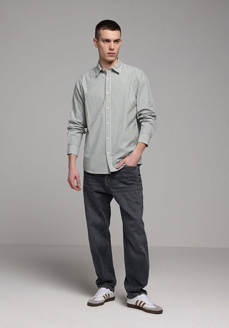 Зображення Сорочка З Довгим Рукавом Чоловіча Зелена Cl1078078