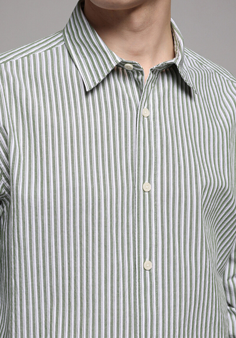 Зображення Сорочка З Довгим Рукавом Чоловіча Зелена Cl1078078