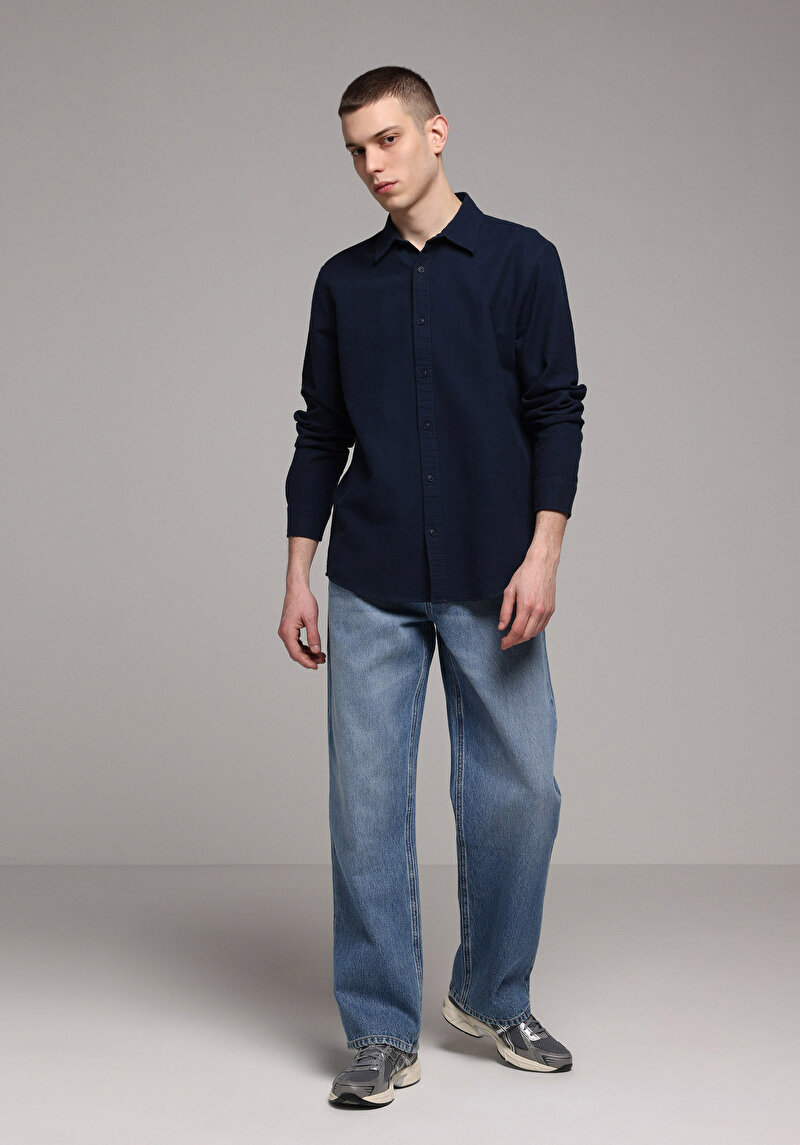 Зображення Сорочка З Довгим Рукавом Чоловіча Синя Cl1078983