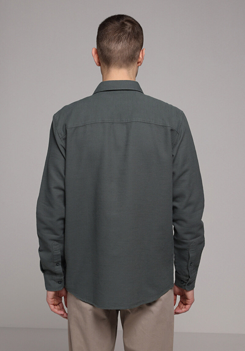 Зображення Сорочка З Довгим Рукавом Чоловіча Зелена Cl1078983