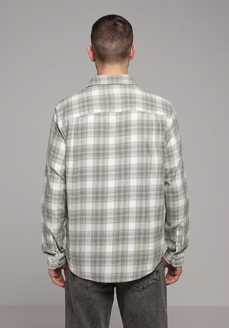 Зображення Сорочка З Довгим Рукавом Чоловіча Зелена Cl1079314