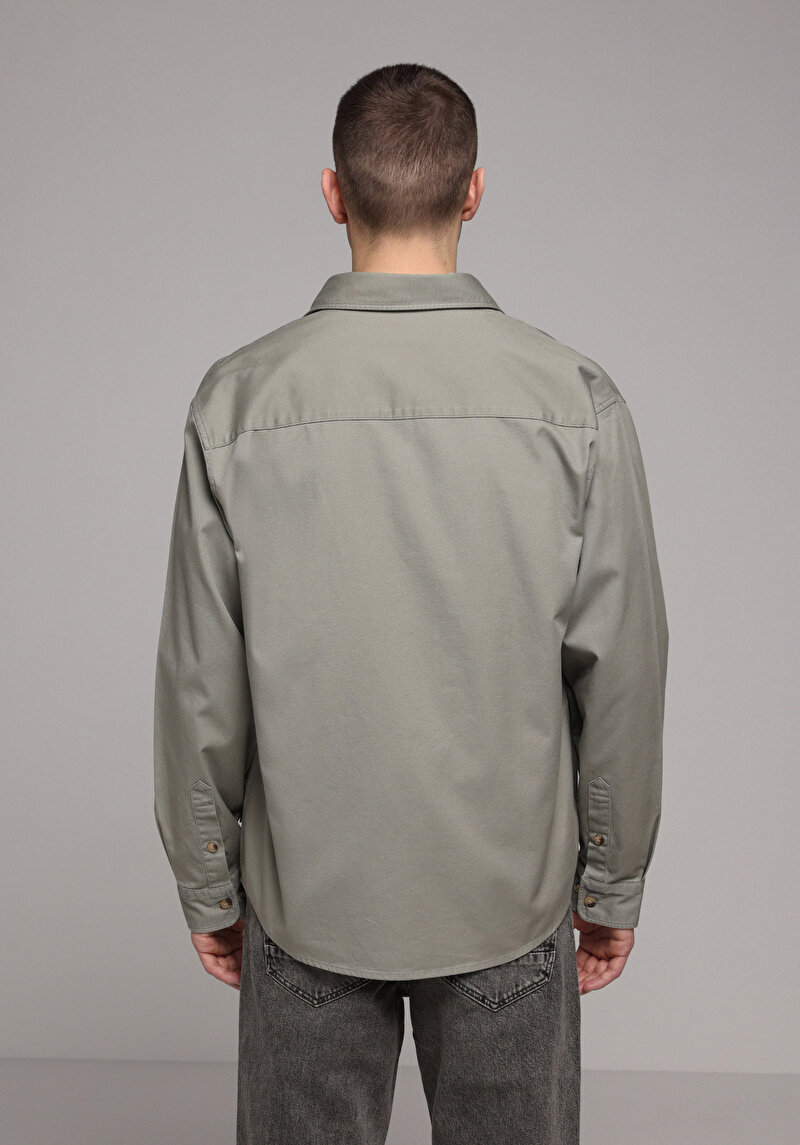 Показати інформацію про Сорочка З Довгим Рукавом Чоловіча Зелена  Cl1079319