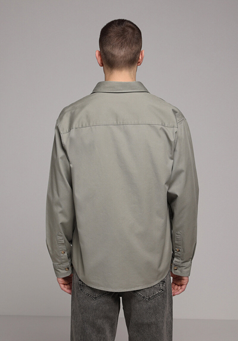 Зображення Сорочка З Довгим Рукавом Чоловіча Зелена Cl1079319