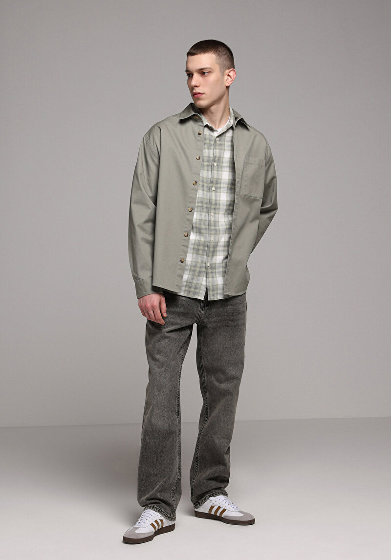 Зображення Сорочка З Довгим Рукавом Чоловіча Зелена Cl1079319