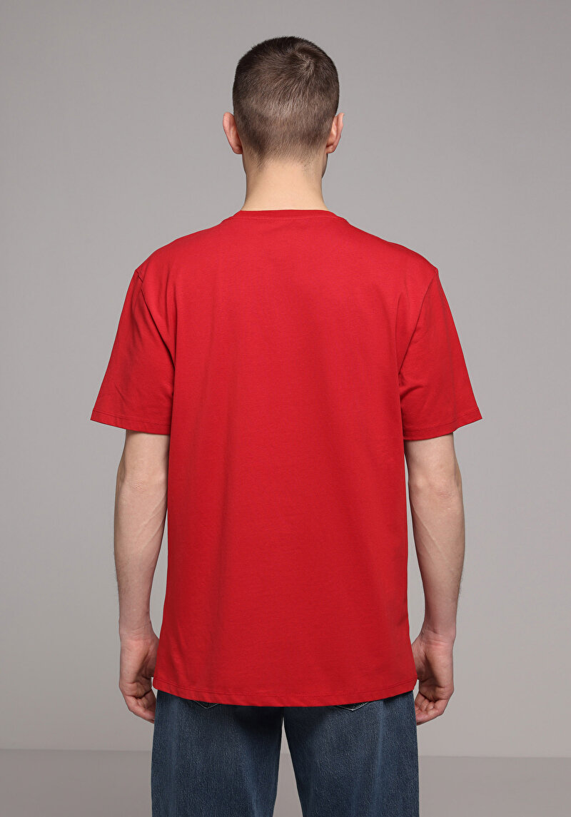 Показати інформацію про Футболка З Коротким Рукавом Чоловіча Червона