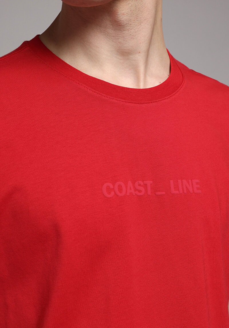 Показати інформацію про Футболка З Коротким Рукавом Чоловіча Червона