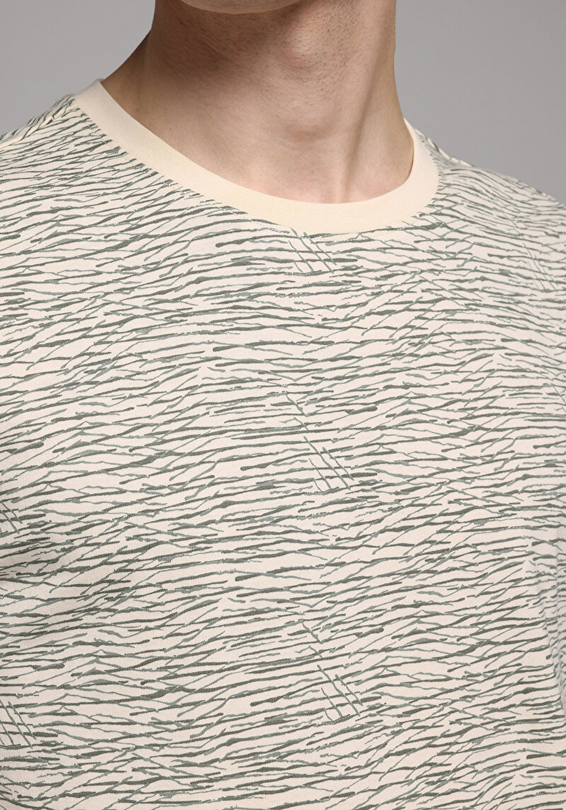 Зображення Футболка З Коротким Рукавом Чоловіча Бежева