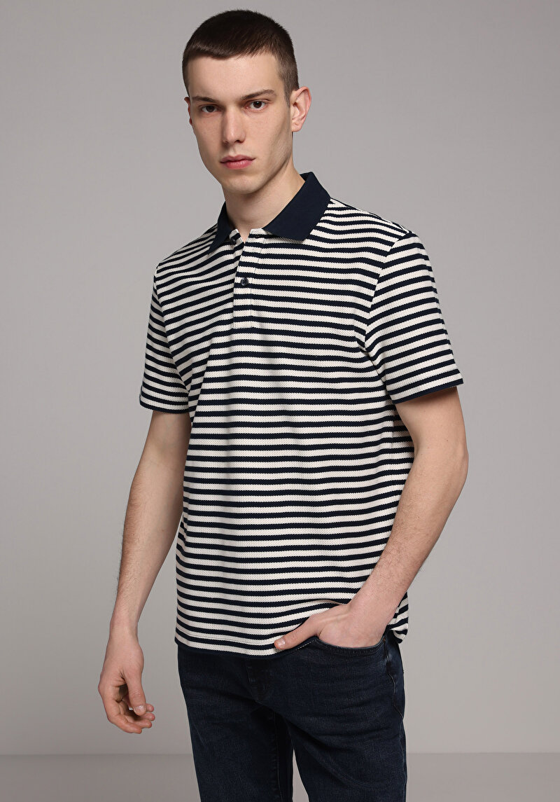 Зображення Поло З Коротким Рукавом Чоловіче Синє