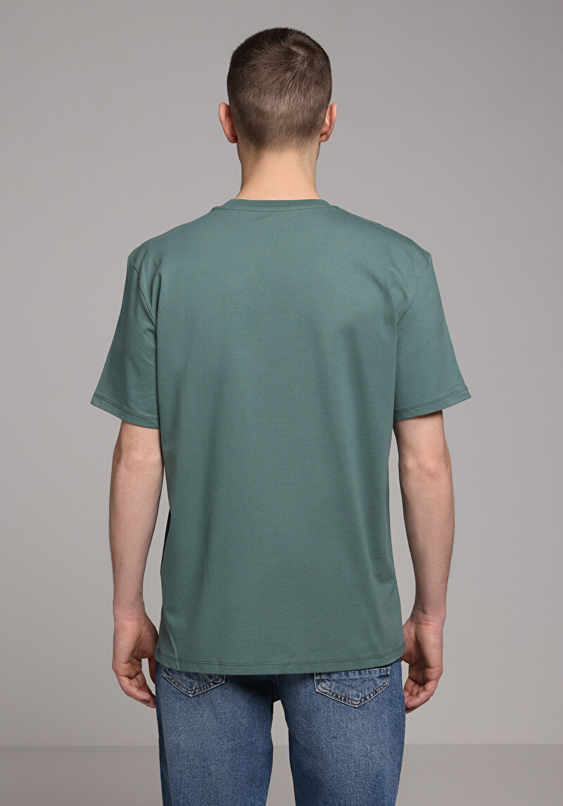 Показати інформацію про Футболка З Коротким Рукавом Чоловіча Зелена