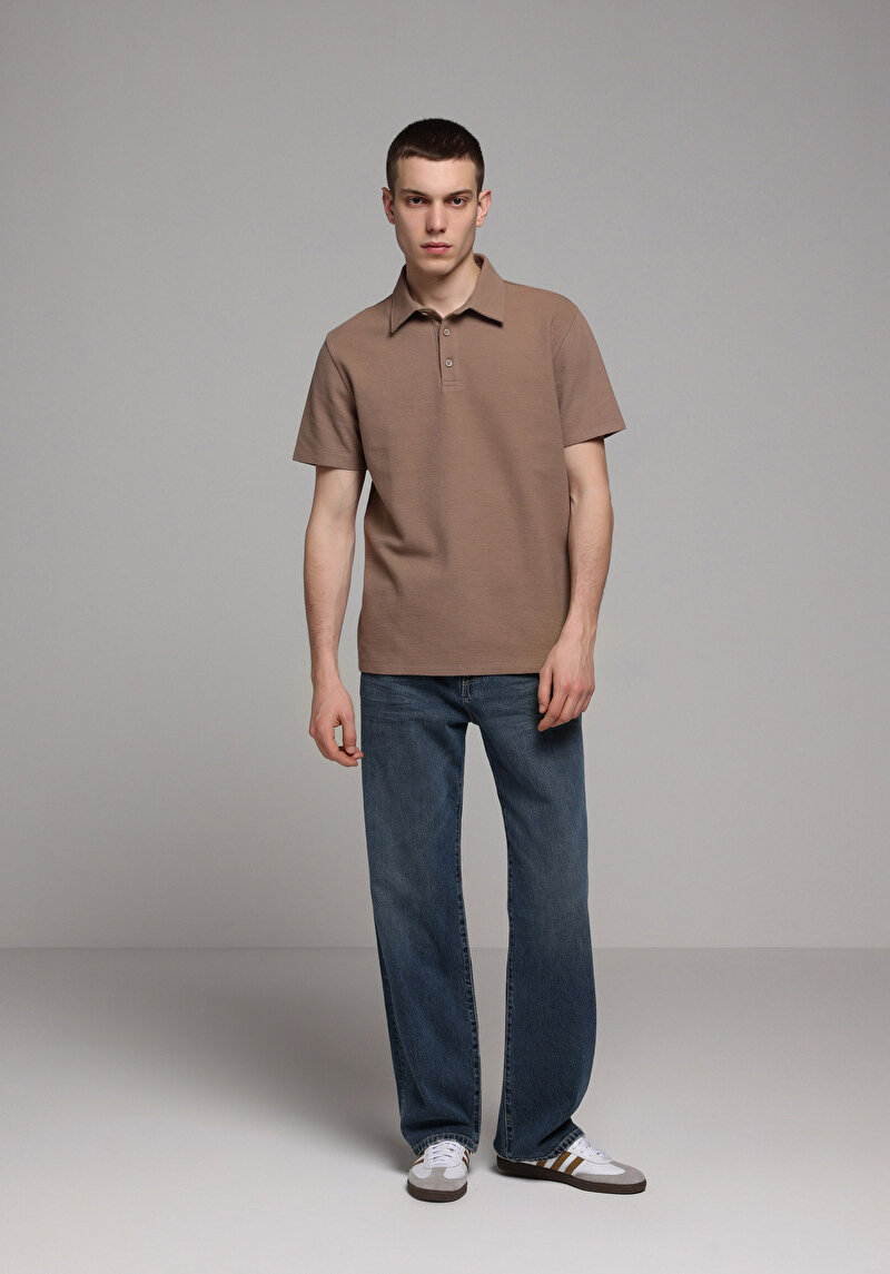 Показати інформацію про Поло З Коротким Рукавом Чоловіче Коричневе