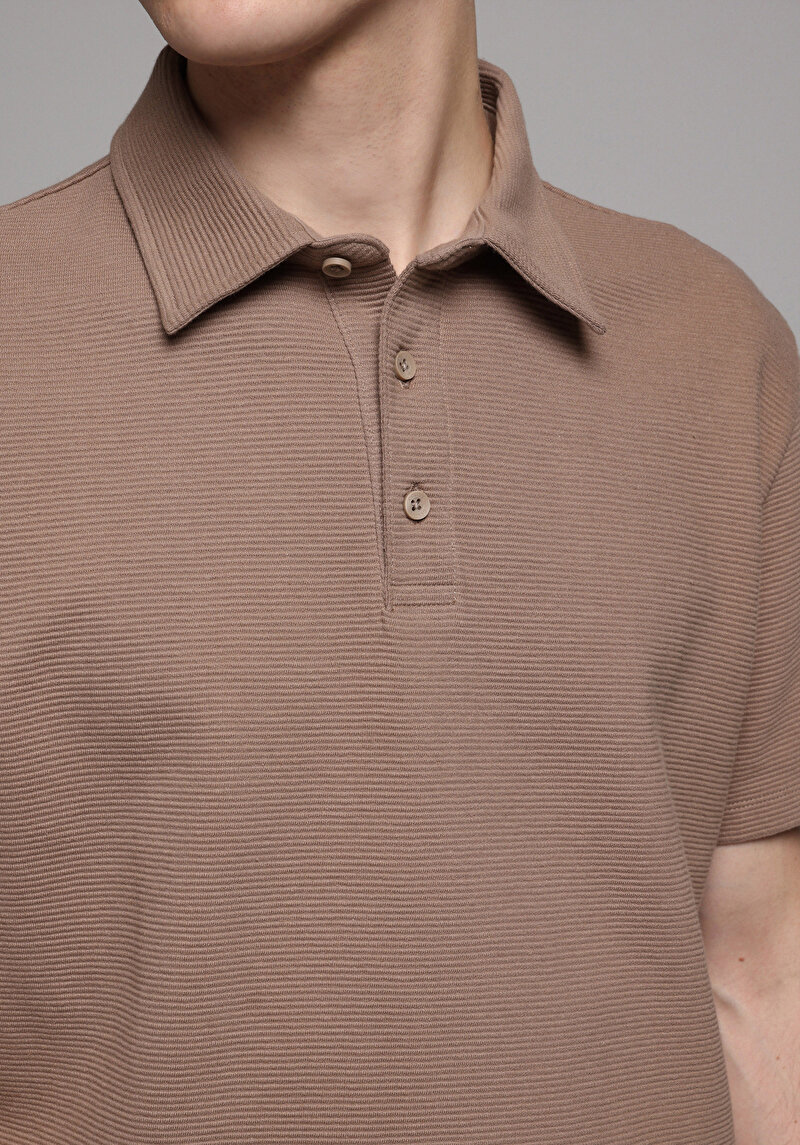 Показати інформацію про Поло З Коротким Рукавом Чоловіче Коричневе