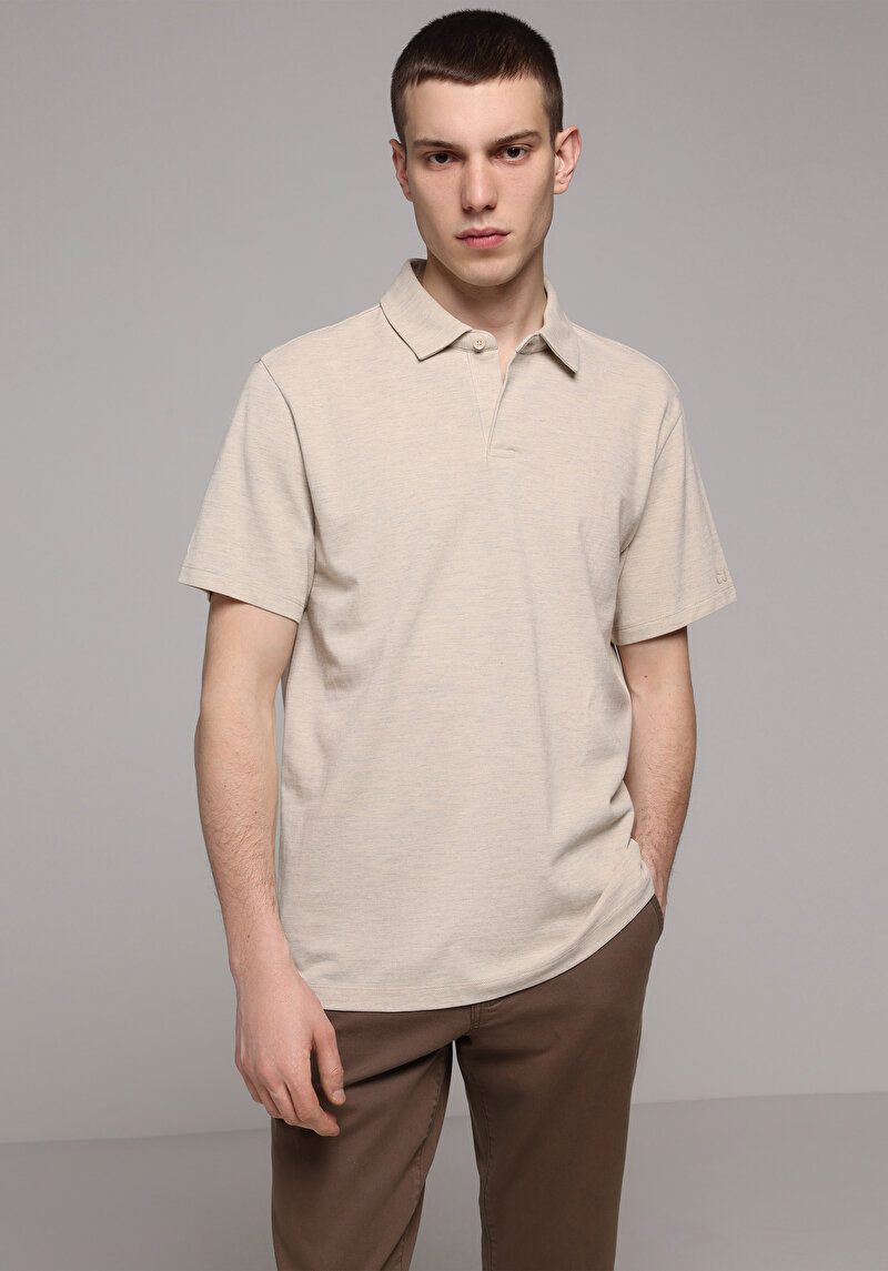 Зображення Поло З Коротким Рукавом Чоловіче Сіре