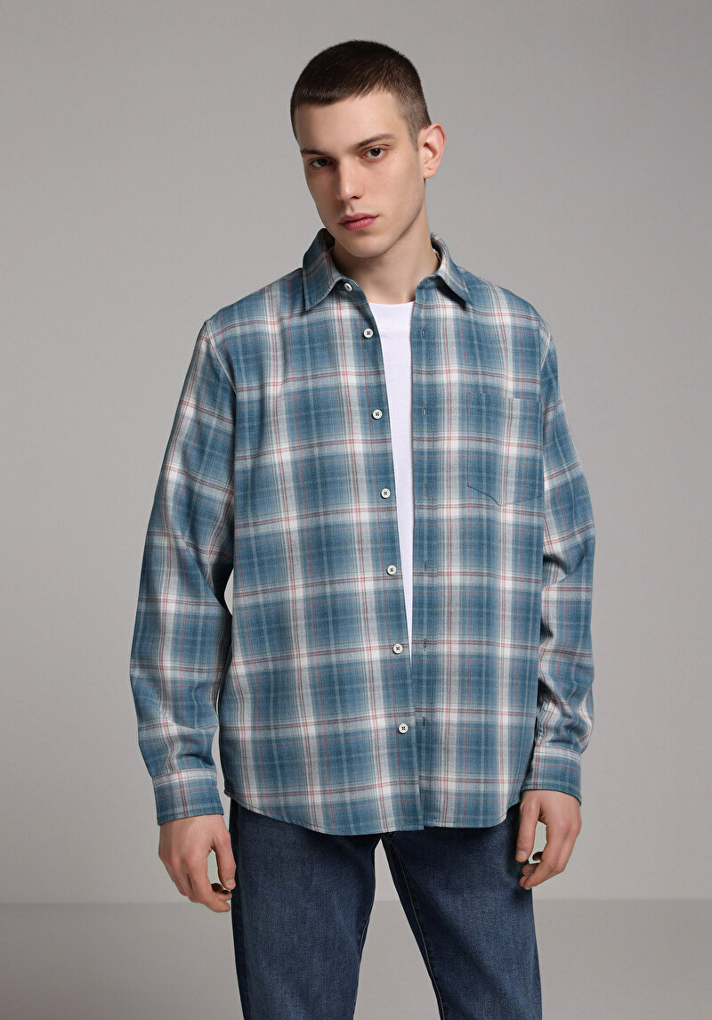 Зображення Сорочка З Довгим Рукавом Чоловіча Зелена  Cl1077878