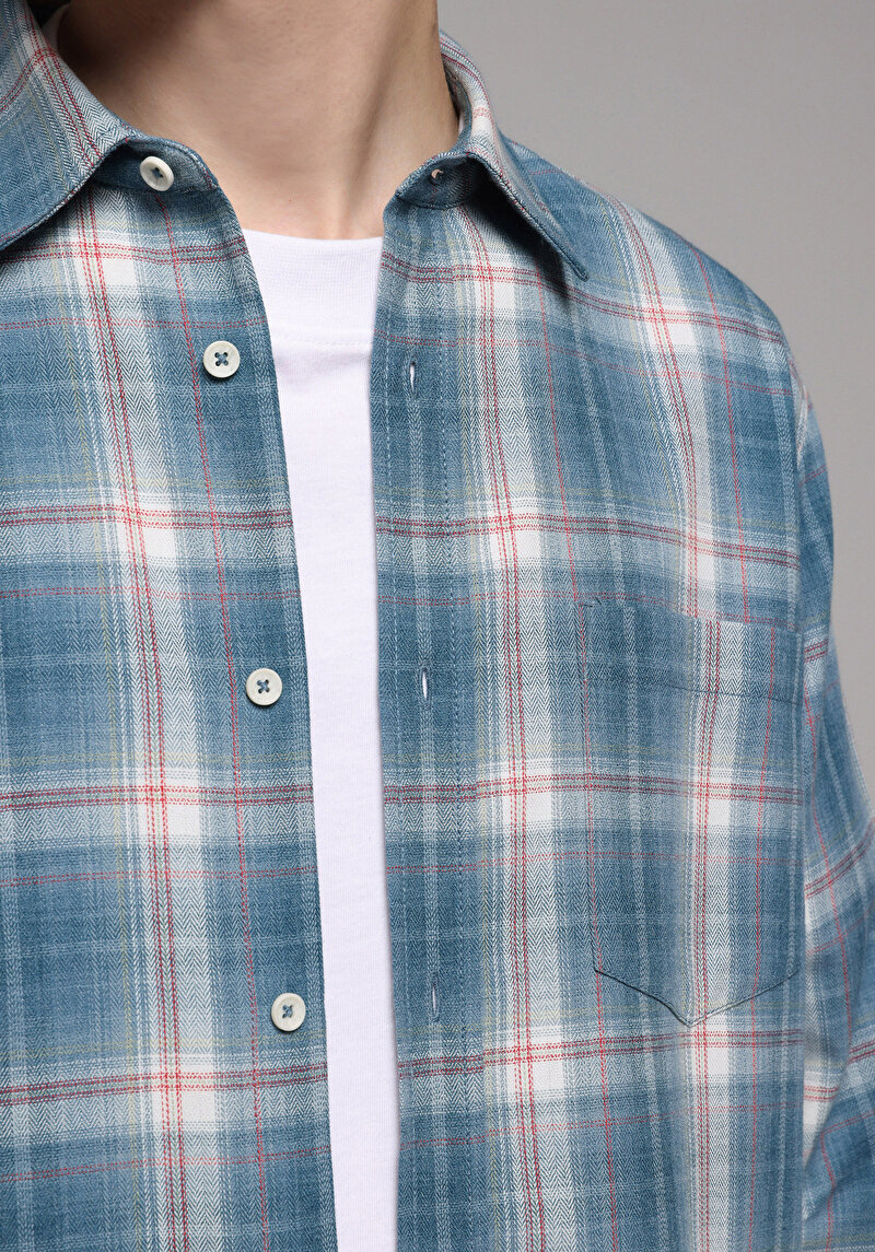 Показати інформацію про Сорочка З Довгим Рукавом Чоловіча Зелена  Cl1077878