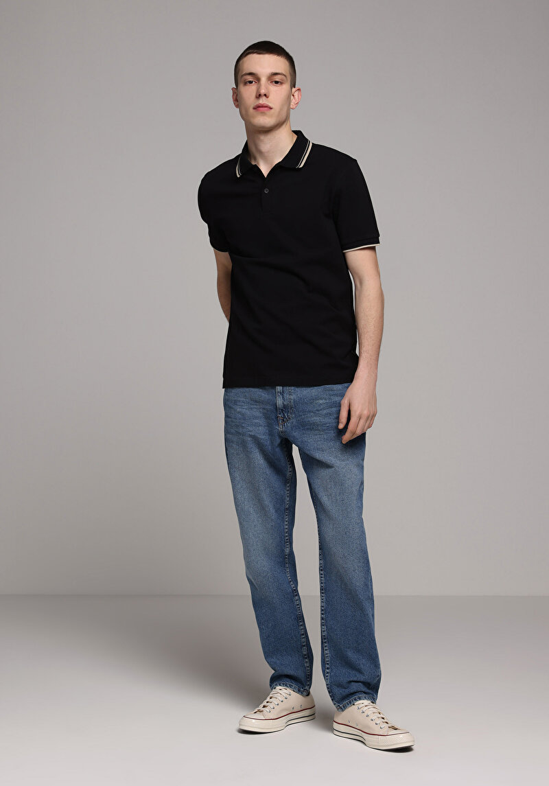 Показати інформацію про Поло З Коротким Рукавом Чоловіче Чорне